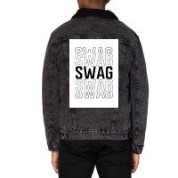 Swag  Cool Green Unisex Sherpa-lined Denim Jacket | Artistshot