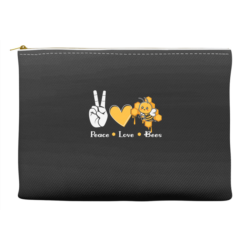 Peace Love Bees Accessory Pouches | Artistshot