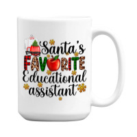 Santa's Favorite Educational Assistant 15 Oz Coffee Mug | Artistshot