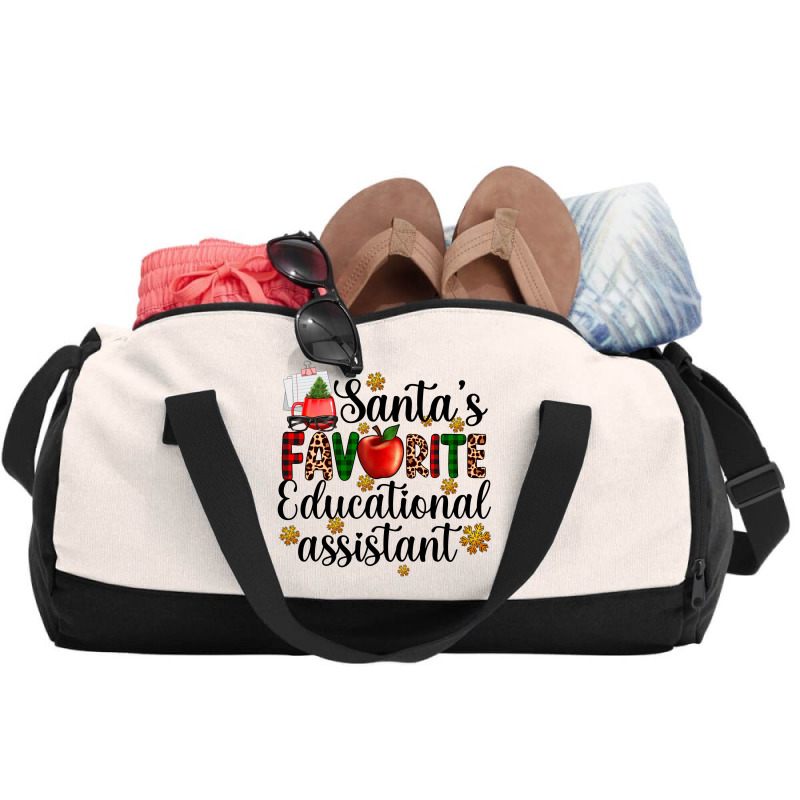 Santa's Favorite Educational Assistant Duffel Bag | Artistshot
