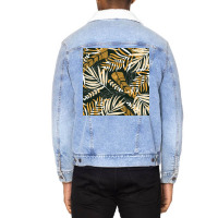 Trend Pattern With Tropical Leaves Plants  Retro Quote Unisex Sherpa-lined Denim Jacket | Artistshot