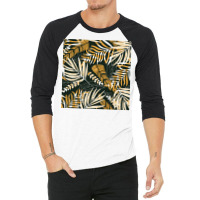 Trend Pattern With Tropical Leaves Plants  Retro Quote 3/4 Sleeve Shirt | Artistshot