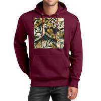 Trend Pattern With Tropical Leaves Plants  Retro Quote Unisex Hoodie | Artistshot