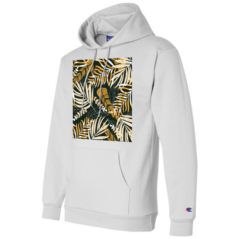 Trend Pattern With Tropical Leaves Plants  Retro Quote Champion Hoodie | Artistshot