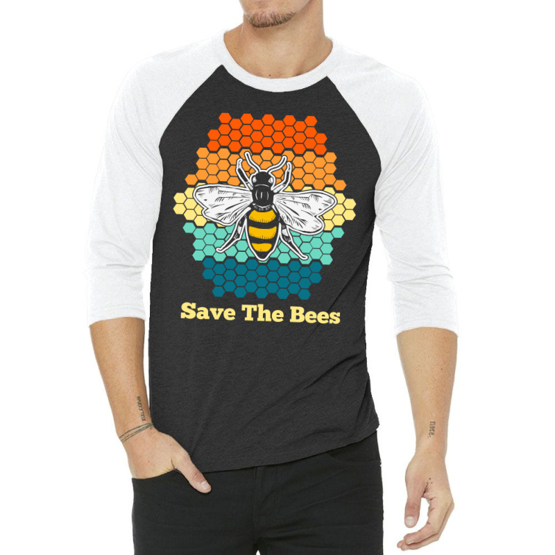 Save The Bees – Honey Bee 3/4 Sleeve Shirt | Artistshot