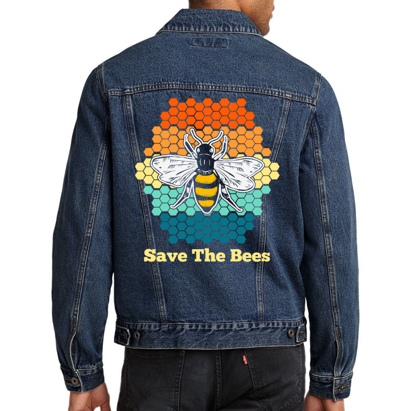 Save The Bees – Honey Bee Men Denim Jacket | Artistshot