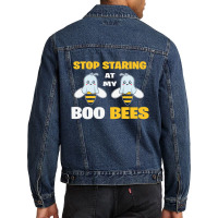 Stop Staring At My Boo Bees Men Denim Jacket | Artistshot