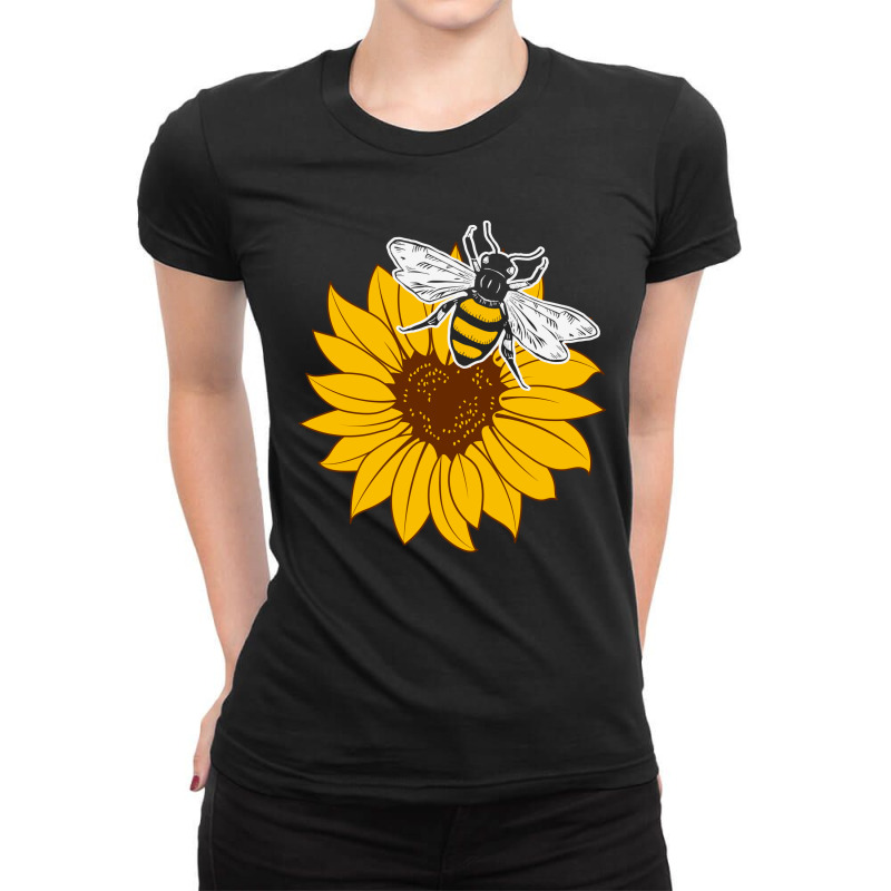 Sunflower Bee Bumble Bee Ladies Fitted T-shirt | Artistshot