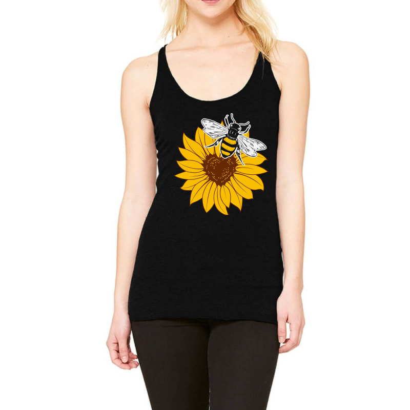 Sunflower Bee Bumble Bee Racerback Tank | Artistshot