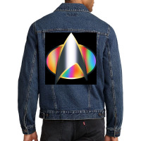 Science Fiction Tv Show Pride Rainbow Badge Insignia Poster Cute Men Denim Jacket | Artistshot