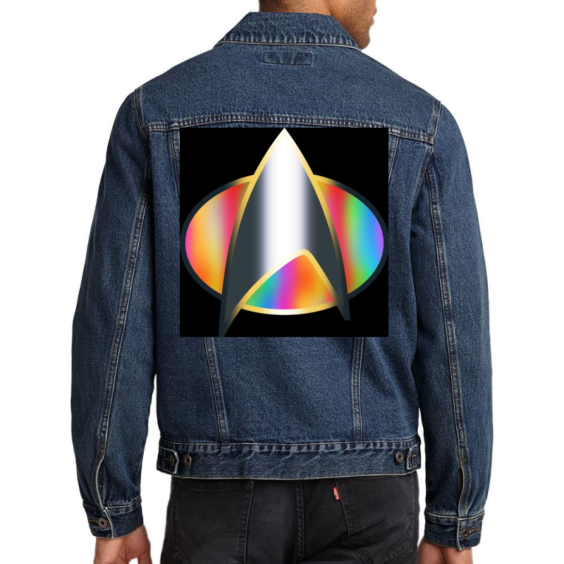 Science Fiction Tv Show Pride Rainbow Badge Insignia Poster Cute Men Denim Jacket | Artistshot