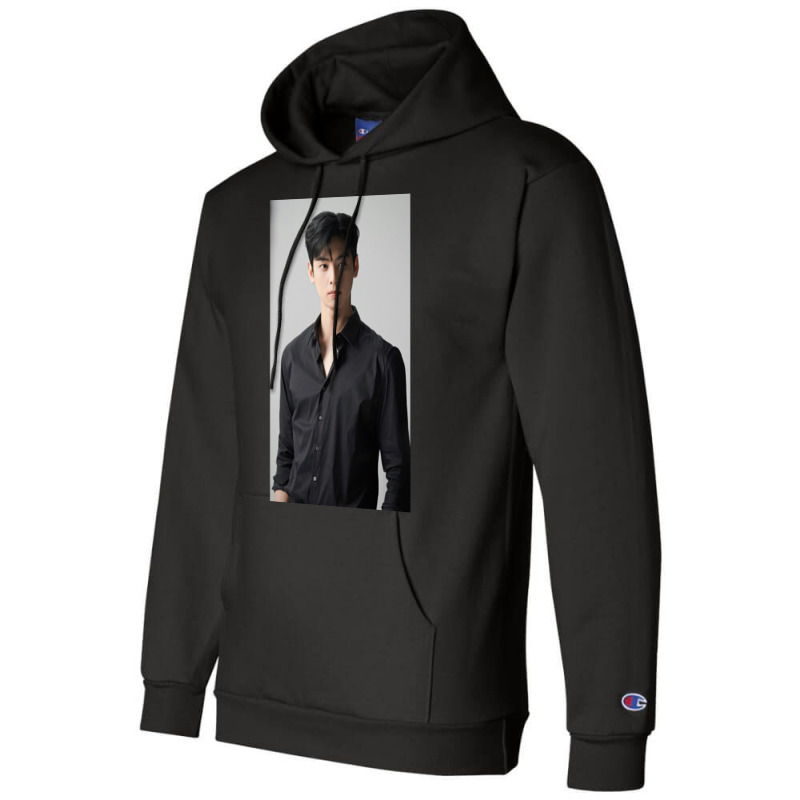 Cha Eunwoo   Handsome Photoshoot Champion Hoodie by mannoakciu | Artistshot