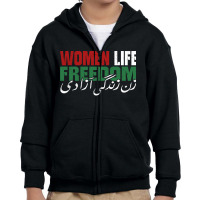 Women Life Freedom Iranian Feminist Zan Zendegi Azadi Long Sleeve Youth Zipper Hoodie | Artistshot