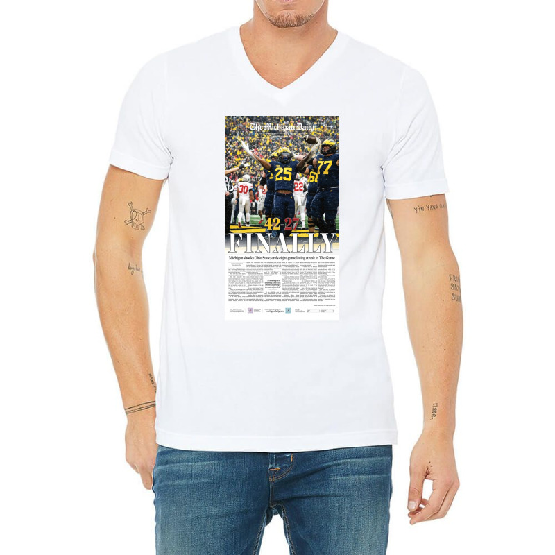 The Michigan Daily Front Cover  Gift V-neck Tee | Artistshot