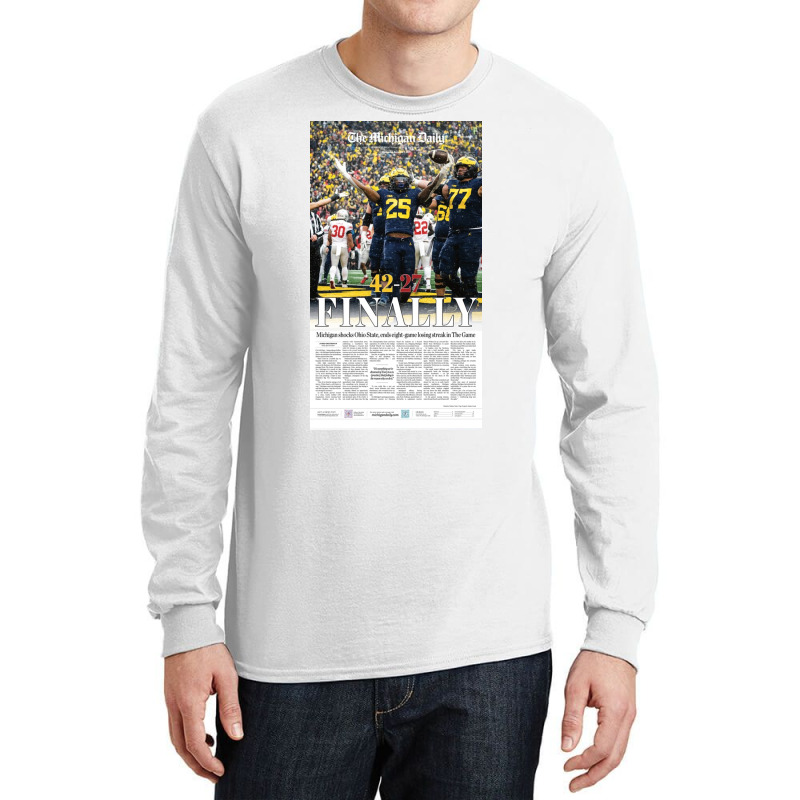 The Michigan Daily Front Cover  Gift Long Sleeve Shirts | Artistshot