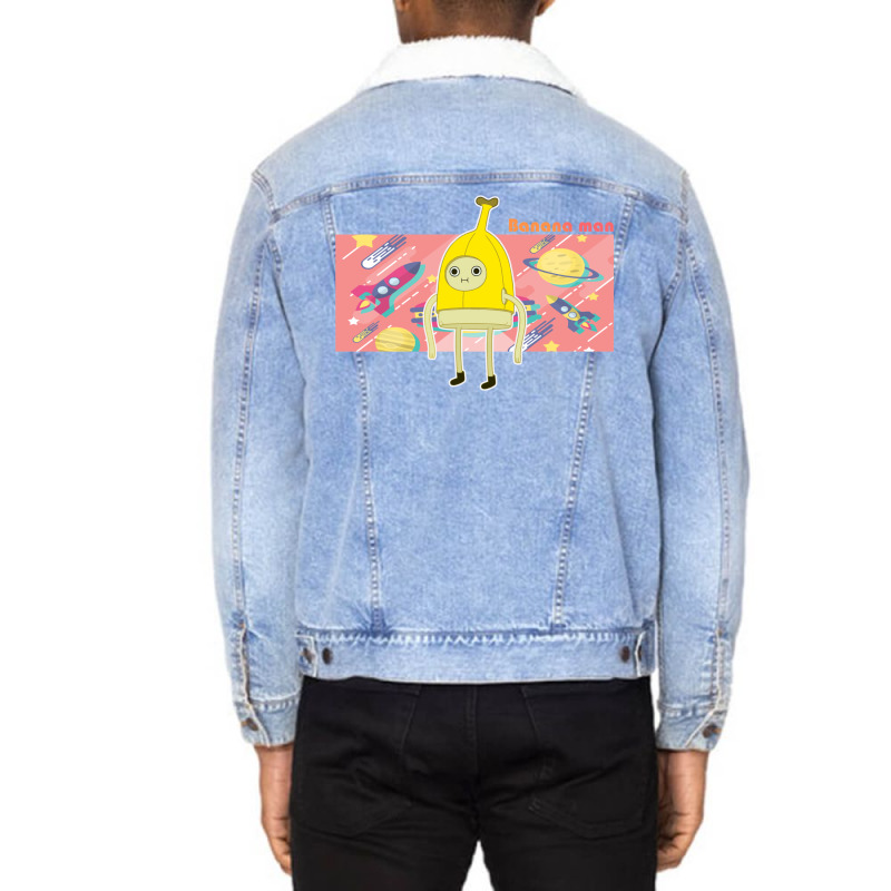 Banana Man Unisex Sherpa-Lined Denim Jacket by abonkmilii2 | Artistshot