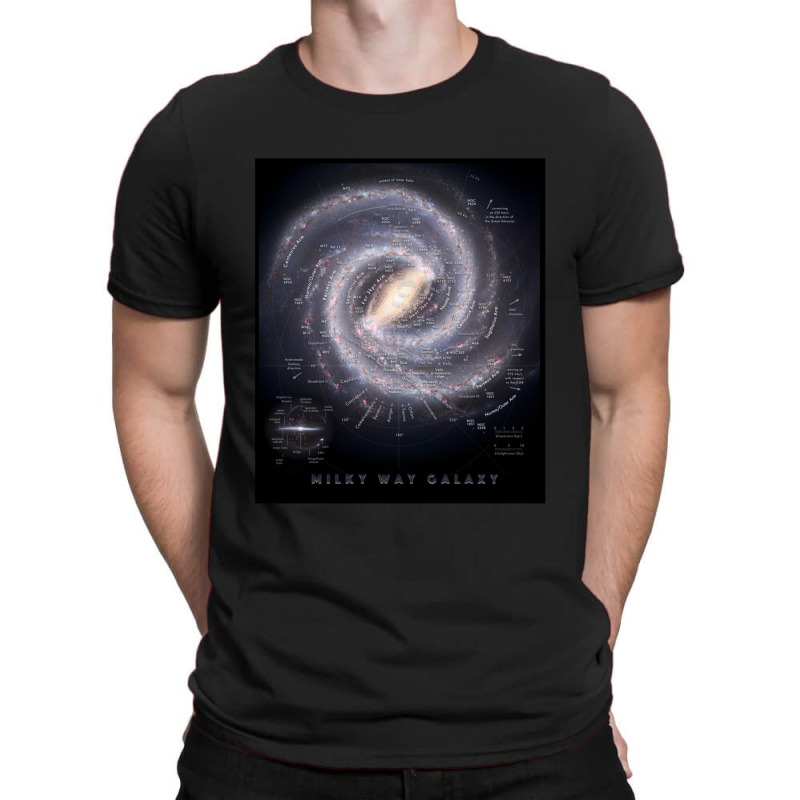 Milky Way Galaxy Map Hd T-Shirt by AllenSCrowley | Artistshot