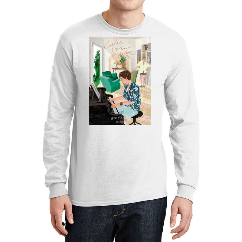 Call Me By Your Name Korean Poster Long Sleeve Shirts by gajanbasqesu | Artistshot