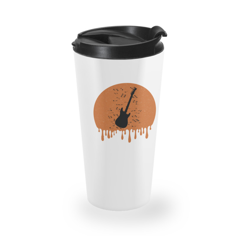 Retro Bass Guitar Dripping Travel Mug | Artistshot