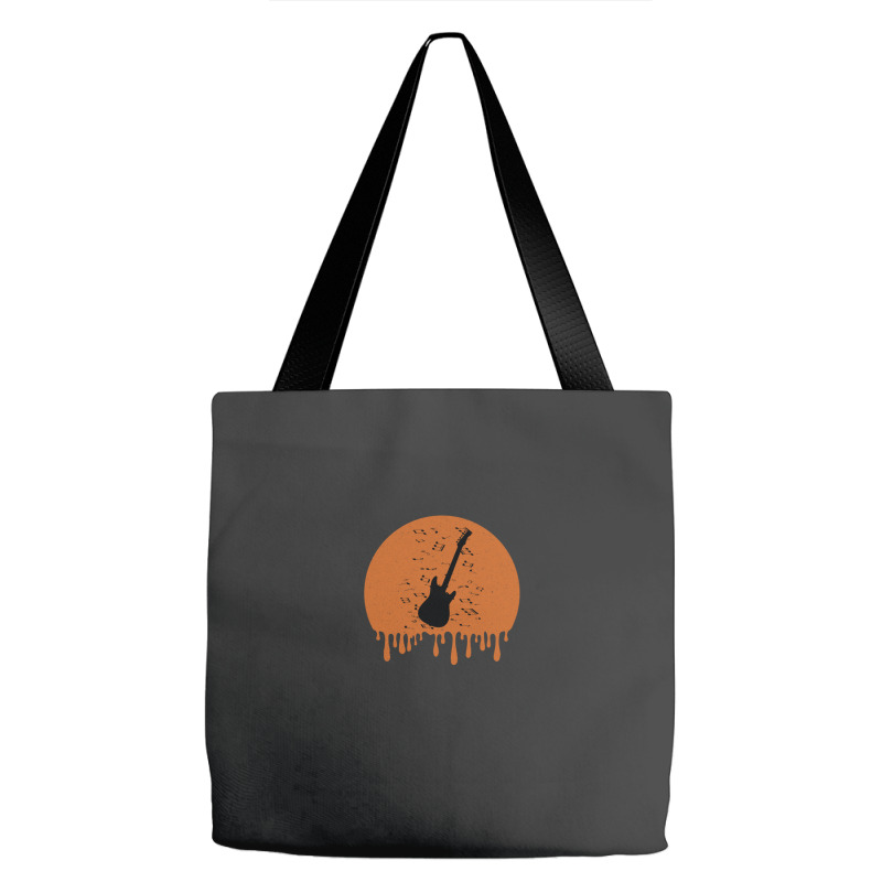 Retro Bass Guitar Dripping Tote Bags | Artistshot