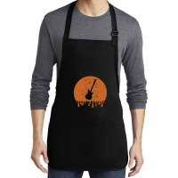 Retro Bass Guitar Dripping Medium-length Apron | Artistshot