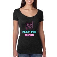 Simple Vinyl Record Player Women's Triblend Scoop T-shirt | Artistshot