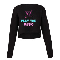 Simple Vinyl Record Player Cropped Sweater | Artistshot