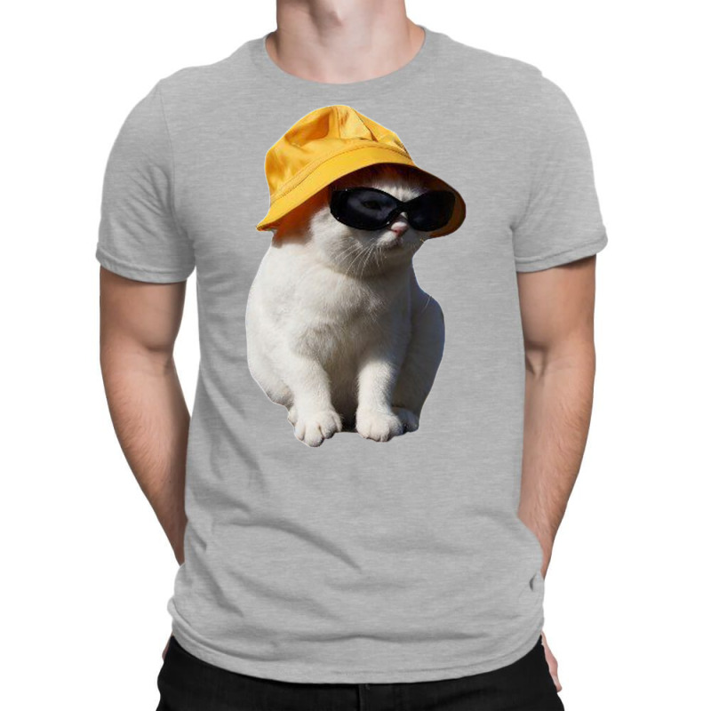 Bucket Hat Cat T-Shirt by inggaerzoahg | Artistshot