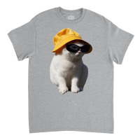 Bucket Hat Cat Classic T-shirt | Artistshot