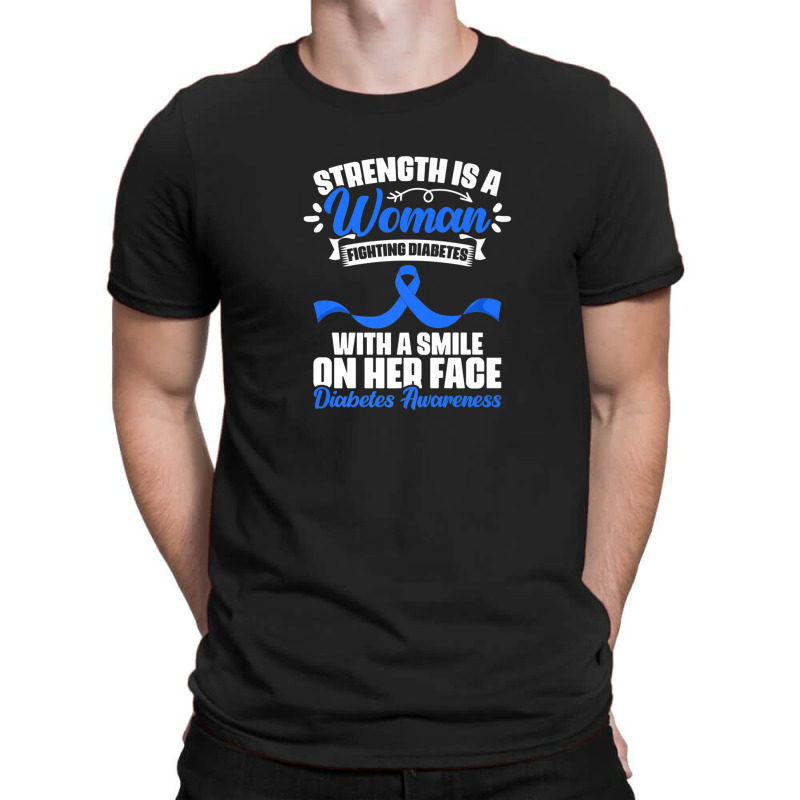 Woman Fighting Diabetes Warrior Diabetic Diabetes Awareness T-shirt | Artistshot