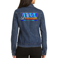 Freedom Of Tought The Right Of All Nations Ladies Denim Jacket | Artistshot