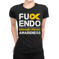 Fuck Endo Endometriosis Awareness Month Endo Support Ribbon T Shirt Ladies Fitted T-shirt | Artistshot