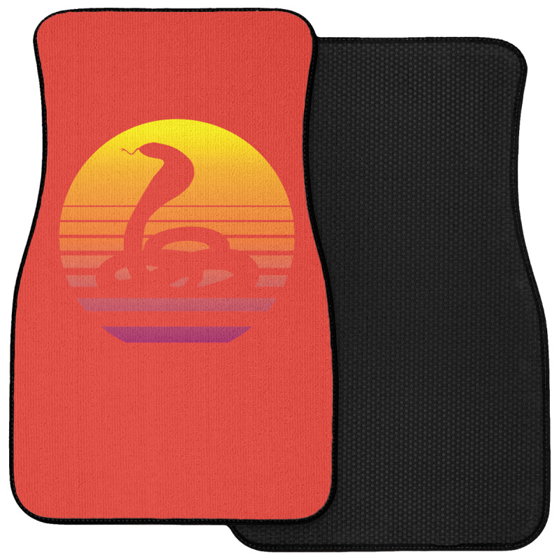 King Cobra Snake 80's Retro Vaporwave Front Car Mat | Artistshot