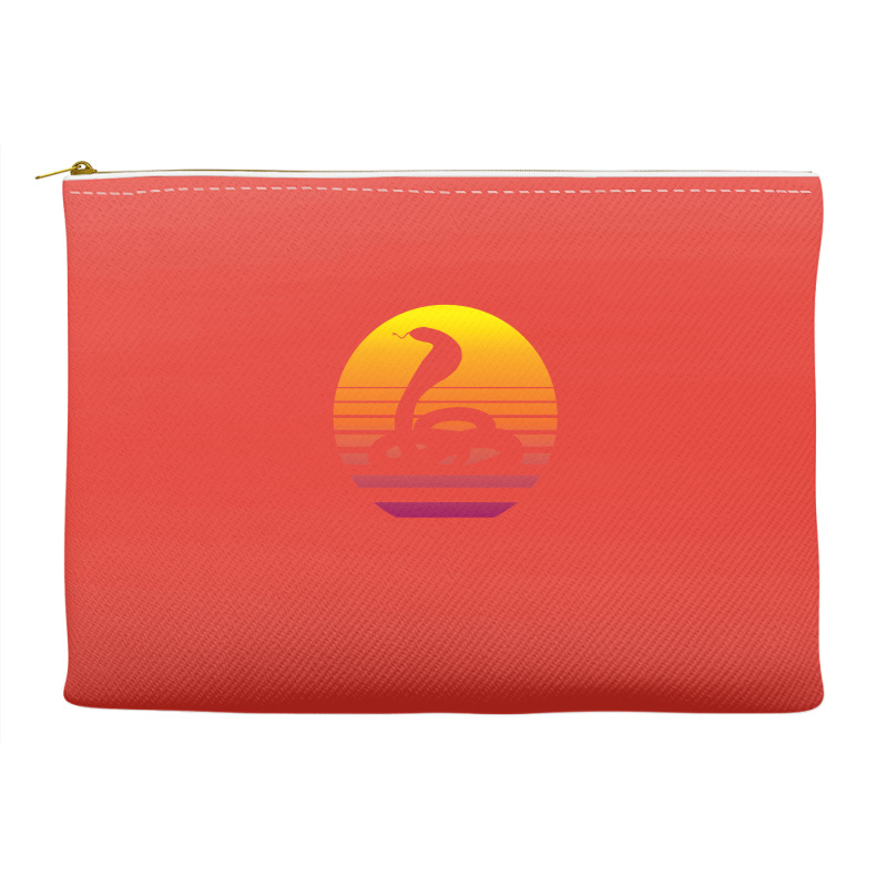 King Cobra Snake 80's Retro Vaporwave Accessory Pouches | Artistshot