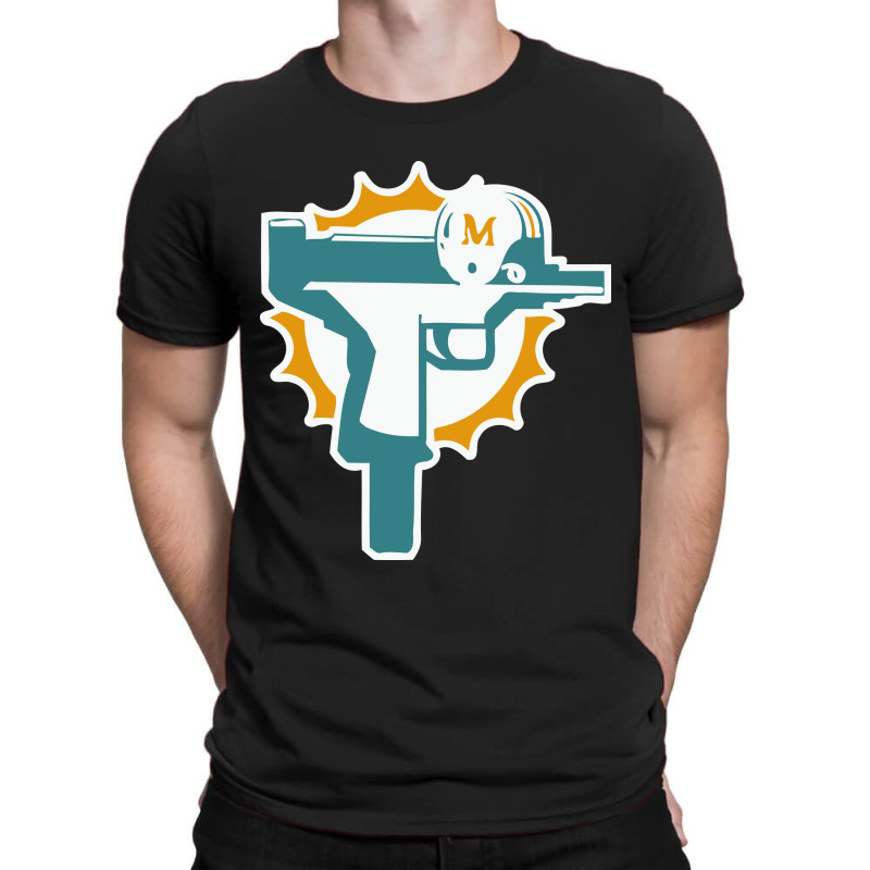 Miami Gun Dolphin T-shirt | Artistshot