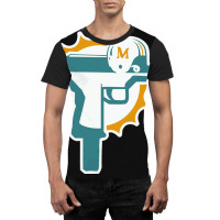 Miami Gun Dolphin Graphic T-shirt | Artistshot