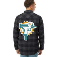 Miami Gun Dolphin Flannel Shirt | Artistshot