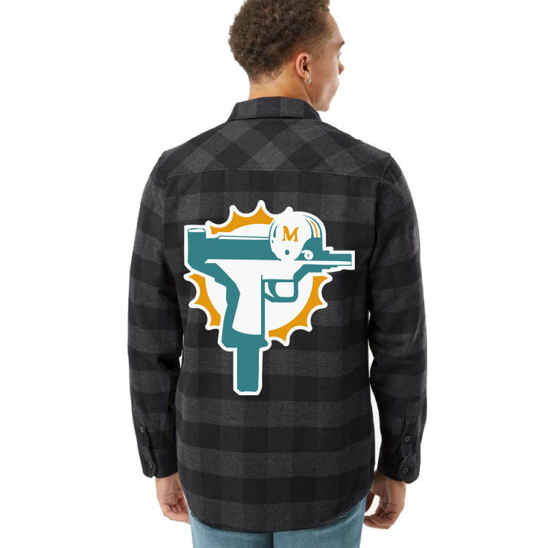 Miami Gun Dolphin Flannel Shirt | Artistshot