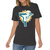 Miami Gun Dolphin Vintage T-shirt | Artistshot