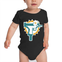 Miami Gun Dolphin Baby Bodysuit | Artistshot