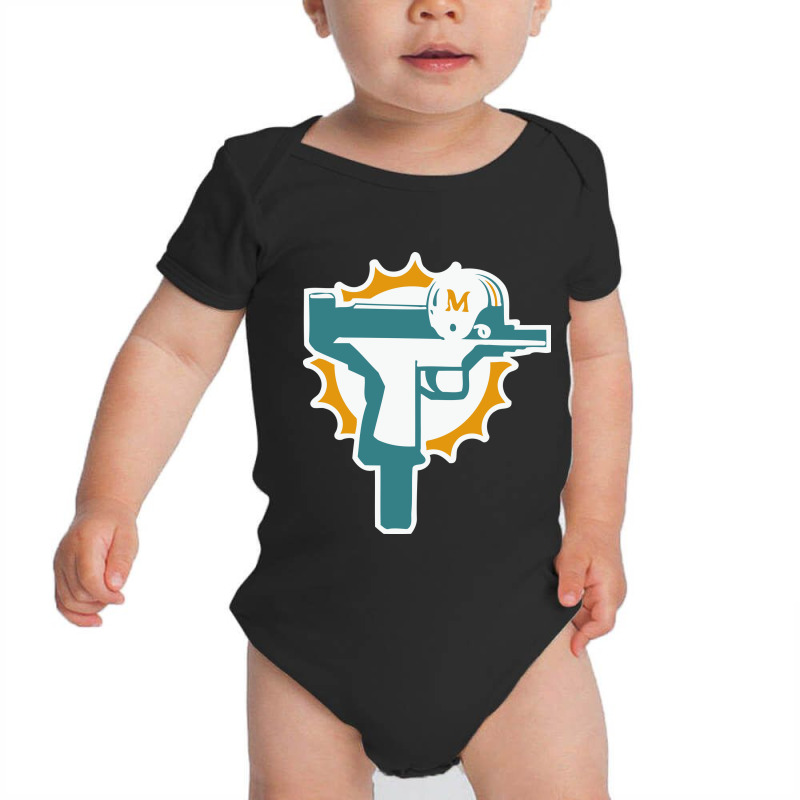 Miami Gun Dolphin Baby Bodysuit | Artistshot