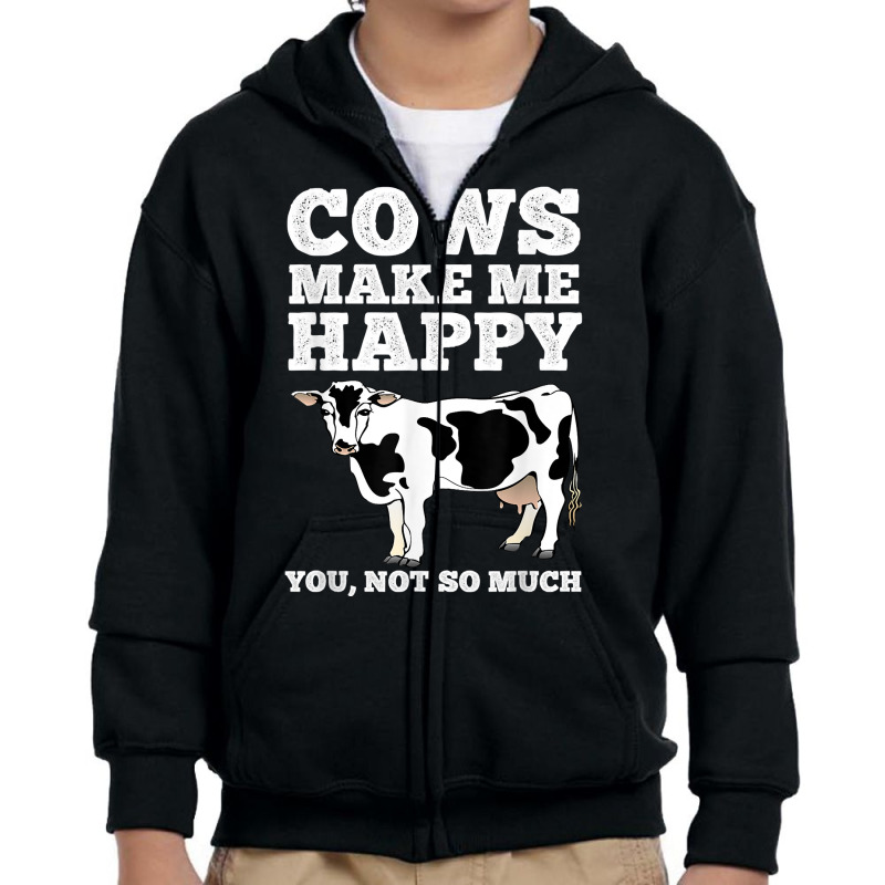 Cool Cow Art For Men Women Cow Farmer Dairy Cows Farm Animal T Shirt Youth Zipper Hoodie | Artistshot