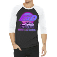 Initial D Ae86 Retro Synthwave 3/4 Sleeve Shirt | Artistshot