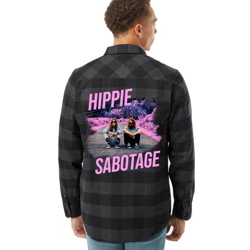 Hippie Sabotage Aesthetic Style Photo With Text Flannel Shirt | Artistshot