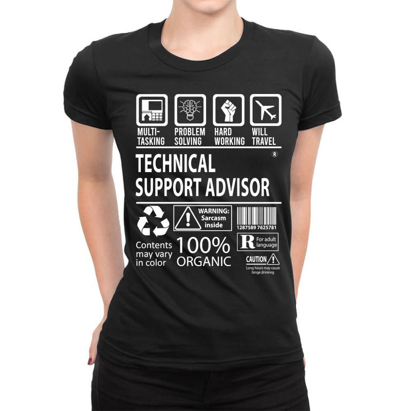 Limited Edition Technical Support Advisor T Shirt - Multitasking Certi Ladies Fitted T-Shirt by Jankonen637 | Artistshot