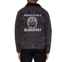 Proud To Be A Buddhist T Shirt Unisex Sherpa-lined Denim Jacket | Artistshot