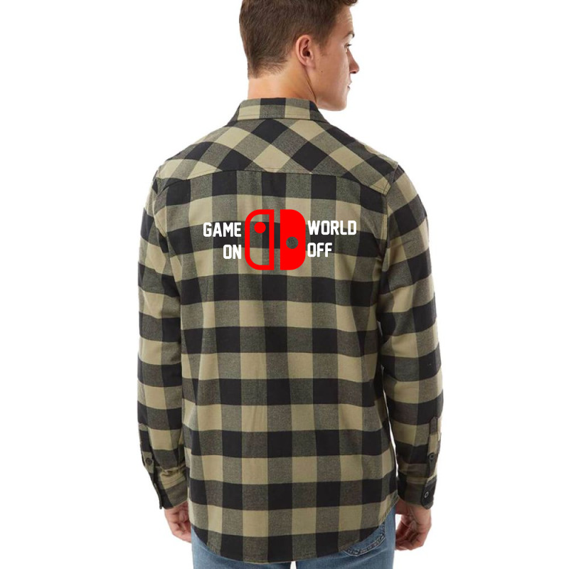 Game On World Off For Dark Flannel Shirt | Artistshot