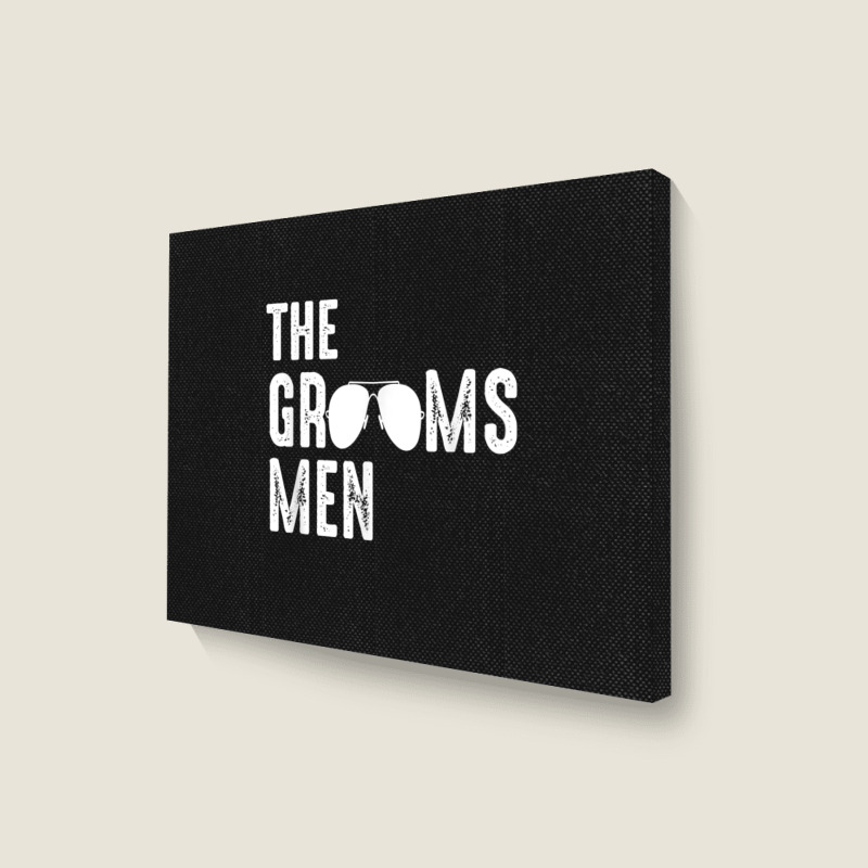 The Groomsmen Cool Shades Funny Bachelor Party Gift Landscape Canvas Print | Artistshot