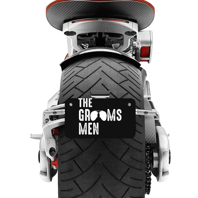 The Groomsmen Cool Shades Funny Bachelor Party Gift Motorcycle License Plate | Artistshot