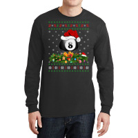 Billiards Sports Lover Xmas Santa Ugly Billiards Christmas T Shirt Long Sleeve Shirts | Artistshot